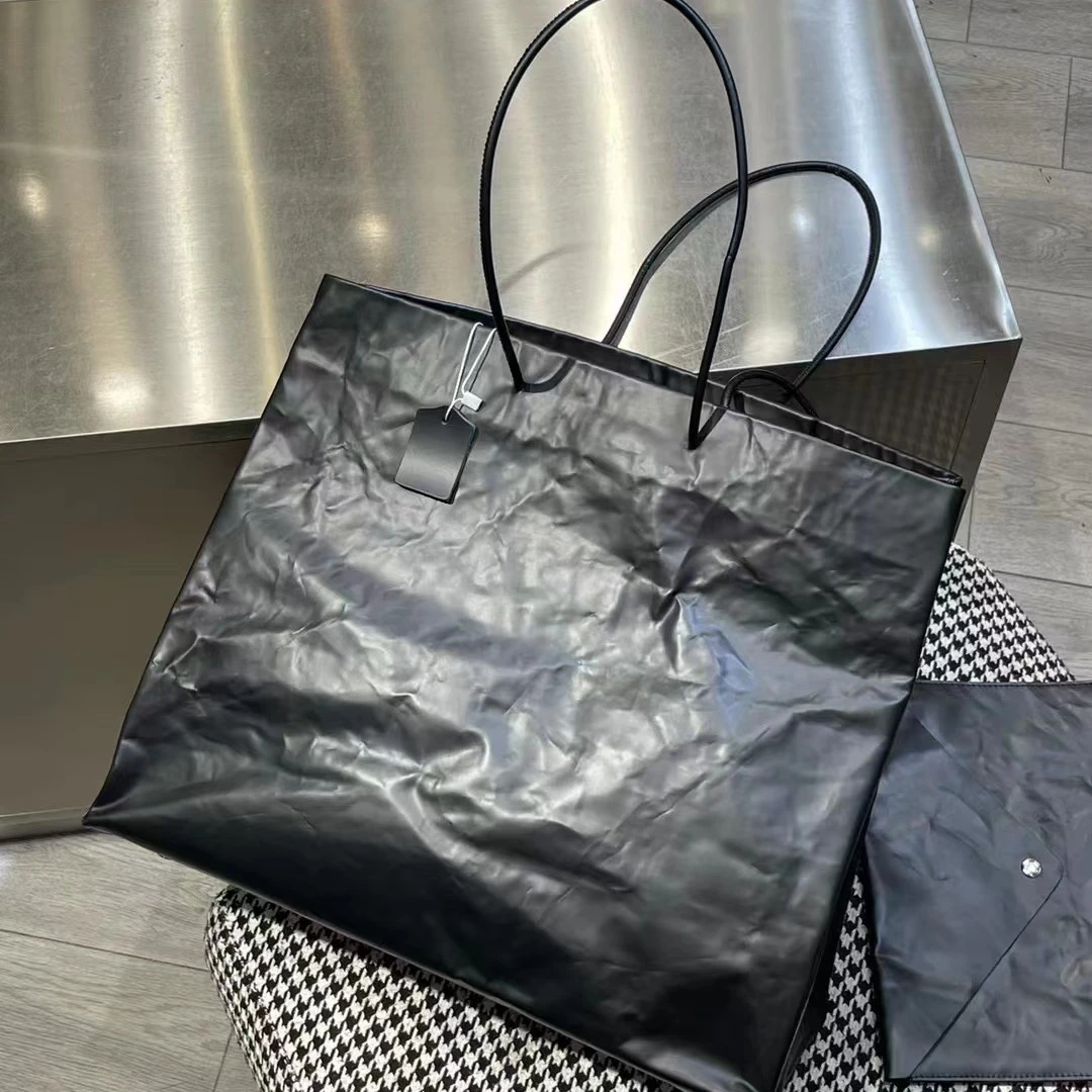 2024莎堡新款高级感黑色托特女包3102 长41高34