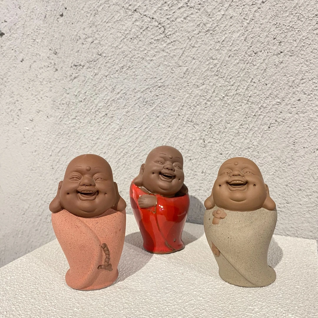 紫砂小摆件：欢喜