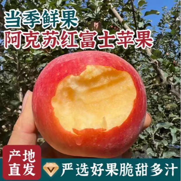 【辛平优选】新疆阿克苏彩箱10斤大果纯甜冰糖心苹果