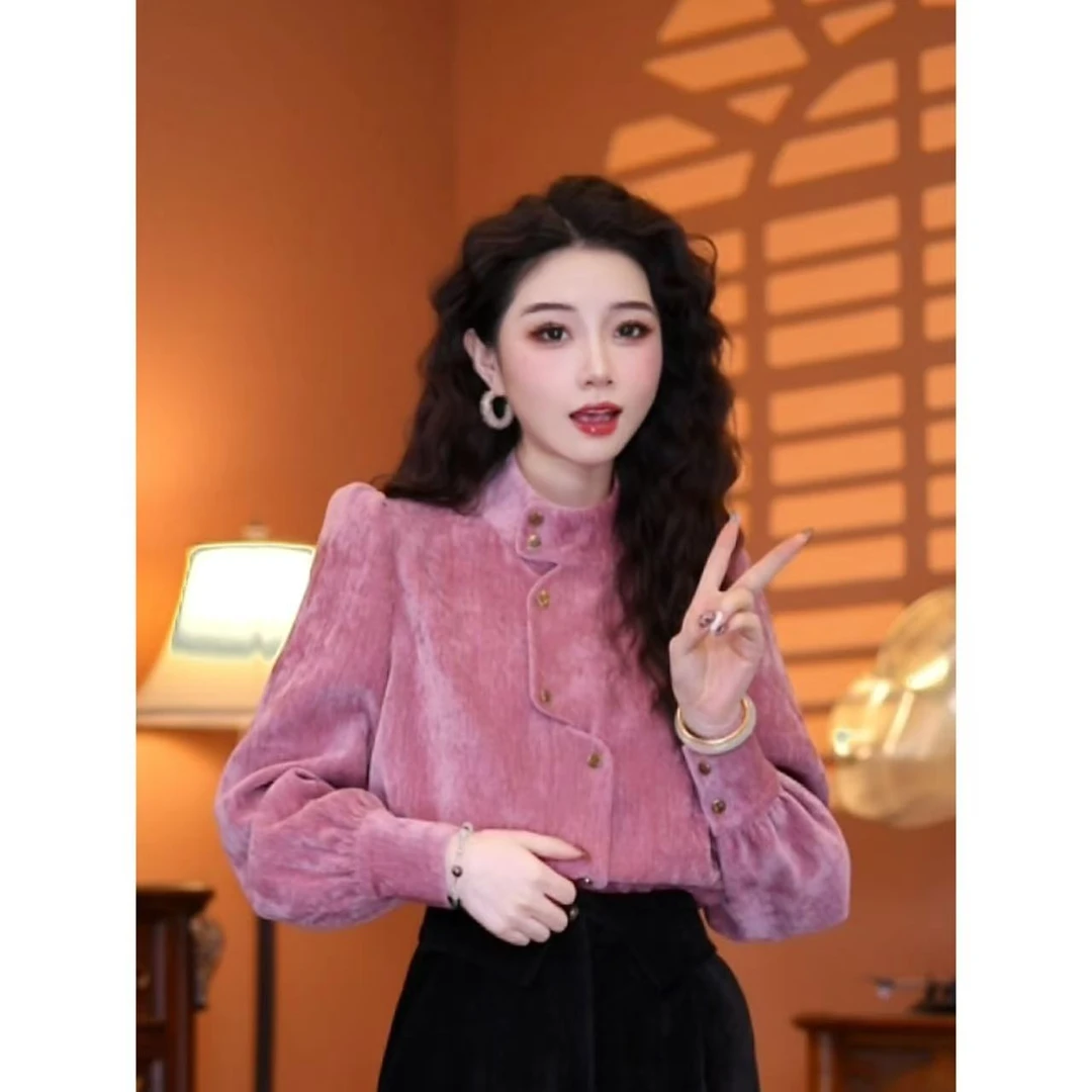 蒋肉肉【奇遇幻想】2024秋冬款气质长袖上衣01236