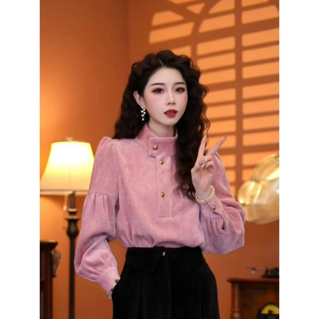 蒋肉肉【佳人风度】2024秋冬款气质长袖上衣01217