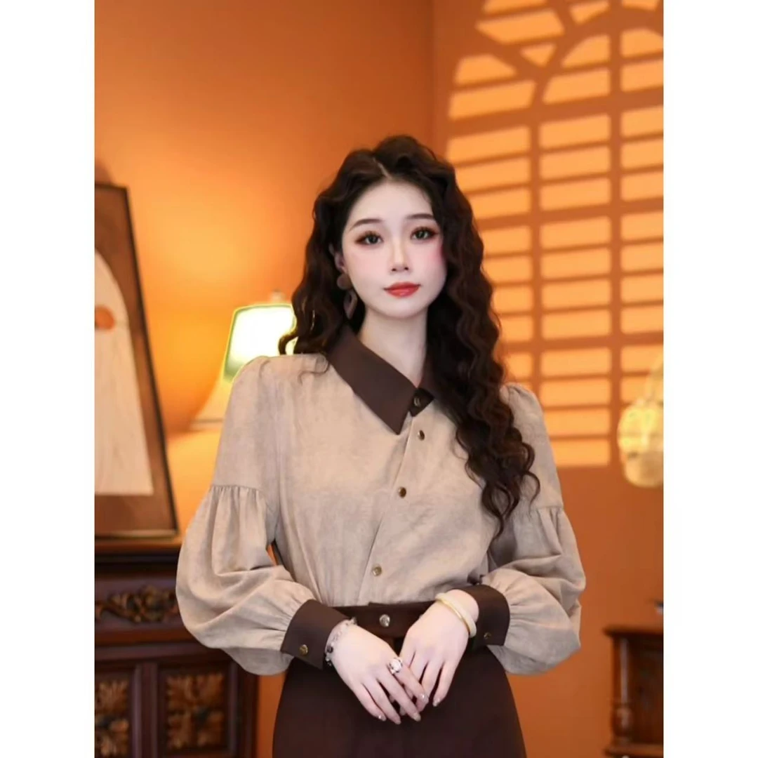 蒋蒋【蔷薇】秋款气质显瘦设计减龄新款上衣00893