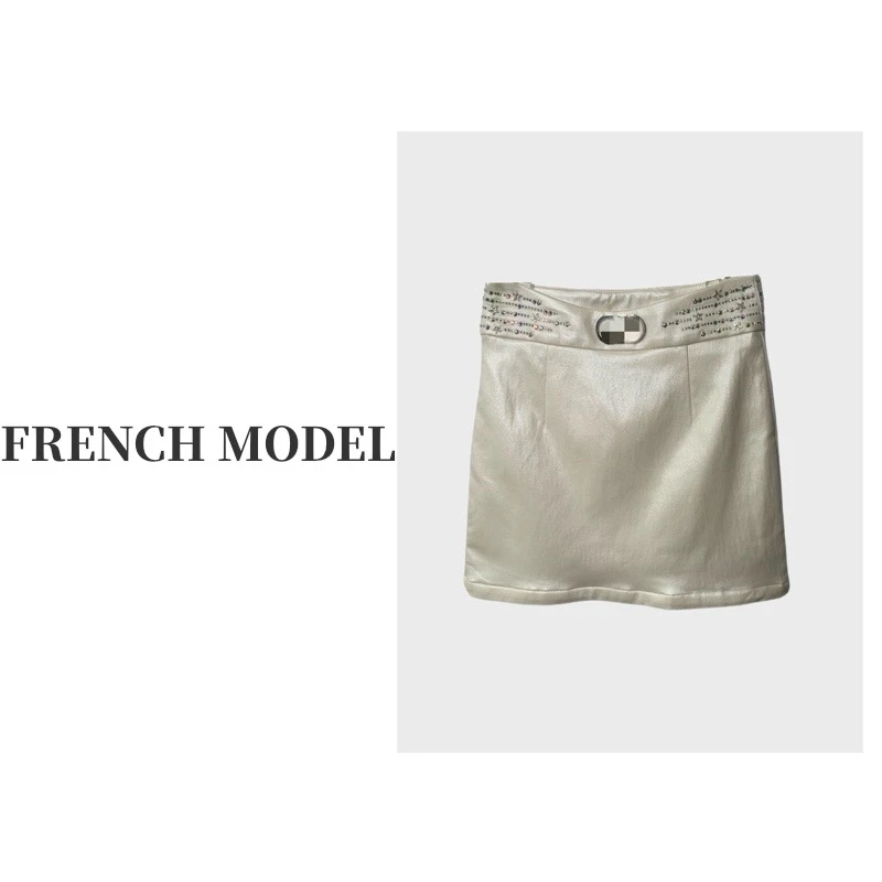 法模FRENCH MODEL  .2024秋季腰头星星钻时尚短裙 41060512