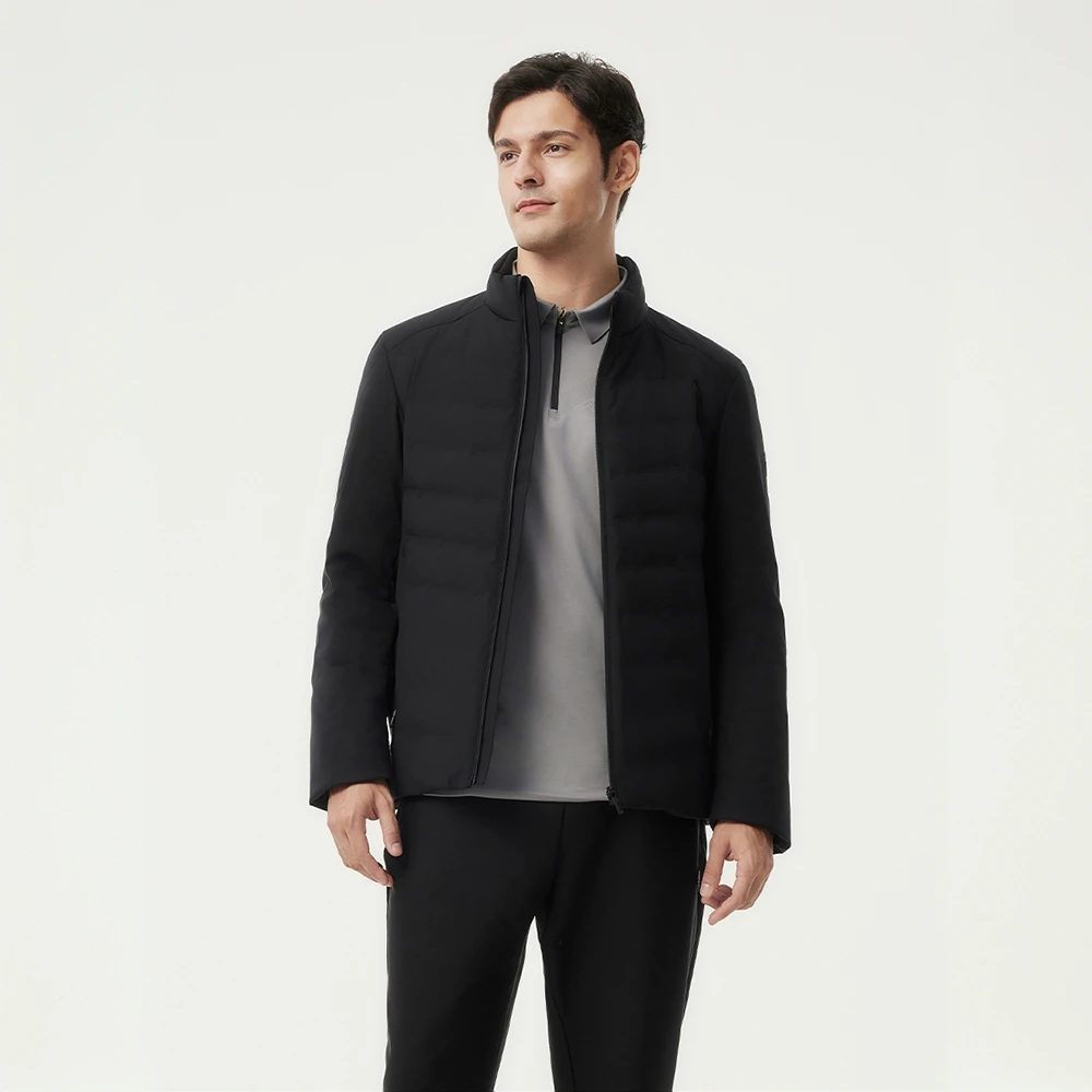 坦博尔2024年商场同款新款男士短款轻薄运动户外羽绒服