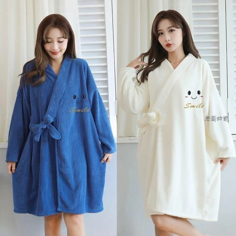 浴巾成人浴袍女可穿可裹加厚吸水女学生秋冬柔软速干洗澡专用浴衣
