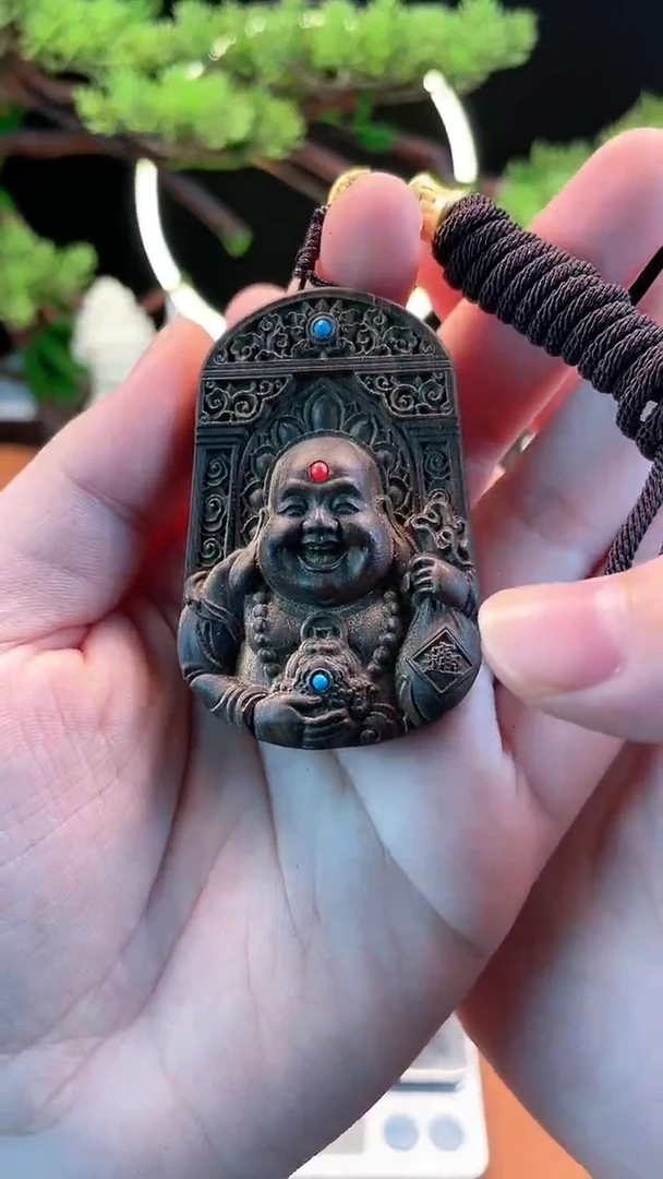 【闪购商品】香木镶嵌款弥勒