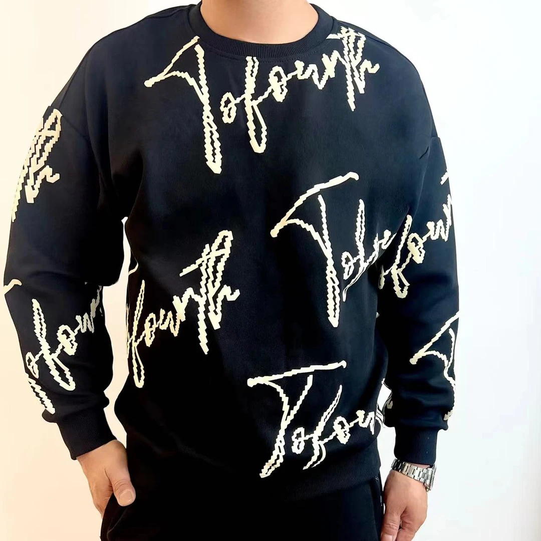 【压胶扭结图案卫衣】个性男士秋季新品卫衣圆领95865