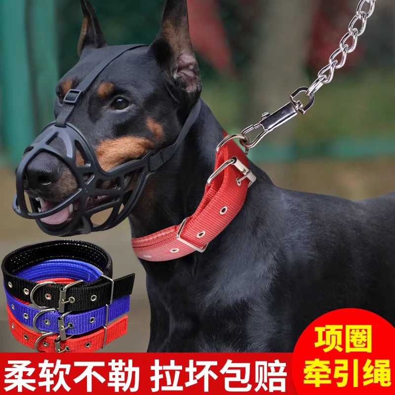 狗链子土狗铁链中大型犬大狗金毛马犬德牧外出拴狗结实金属牵引绳