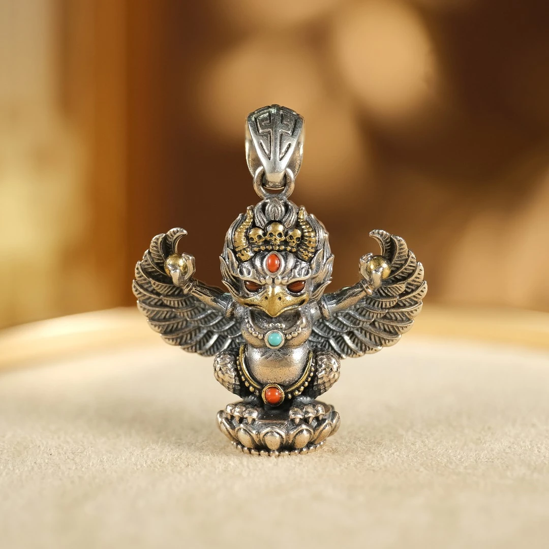 吊坠925银 【嘉一珠宝】大鹏鸟吊坠 AF2906