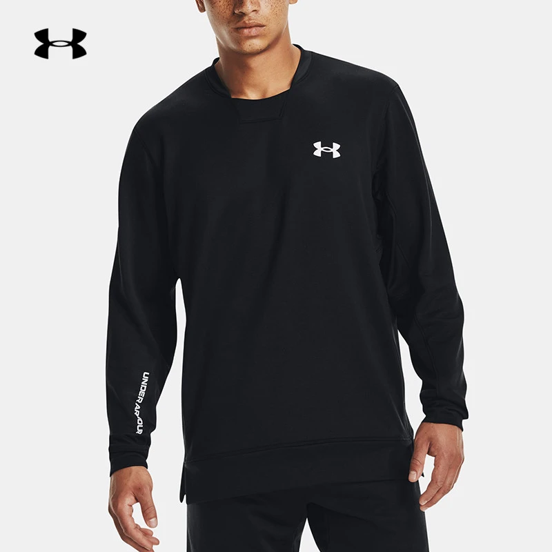 Under Armour/安德玛连帽卫衣男2024新款套头衫印花休闲运动外套