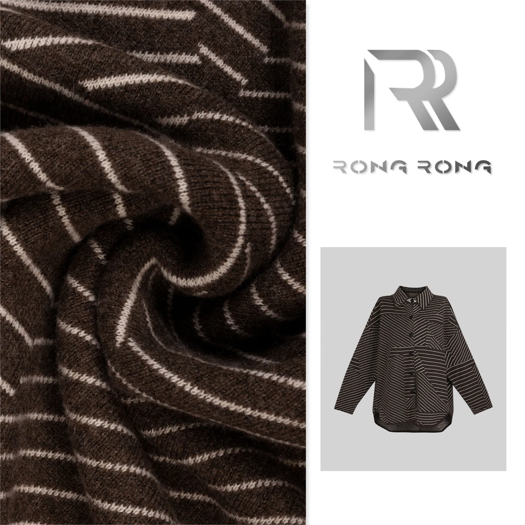 【摹绘优雅】RONGRONG溶溶   绵羊毛针织衬衫开衫23099-12.6 W001