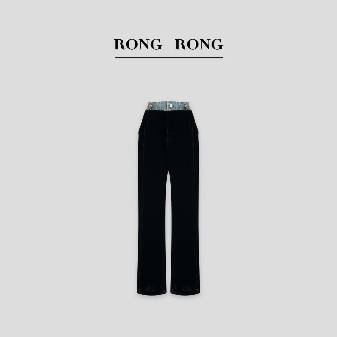 溶溶S【长街暗赏】RONGRONG 时尚百搭显瘦休闲裤C-I205316-8.15 KA