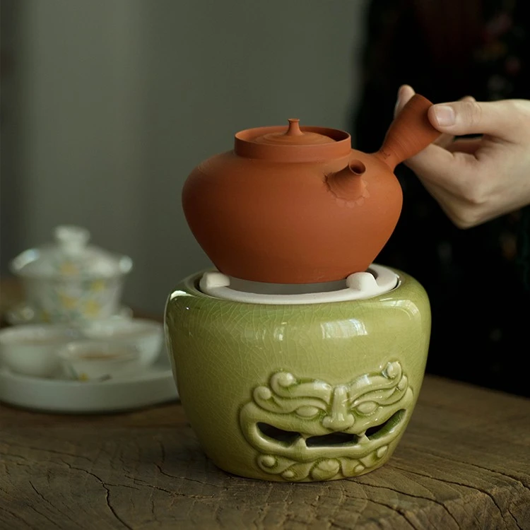 功夫道陶瓷清薄胎清泉壶纯手工潮汕功夫茶侧把壶烧水砂铫壶泡茶