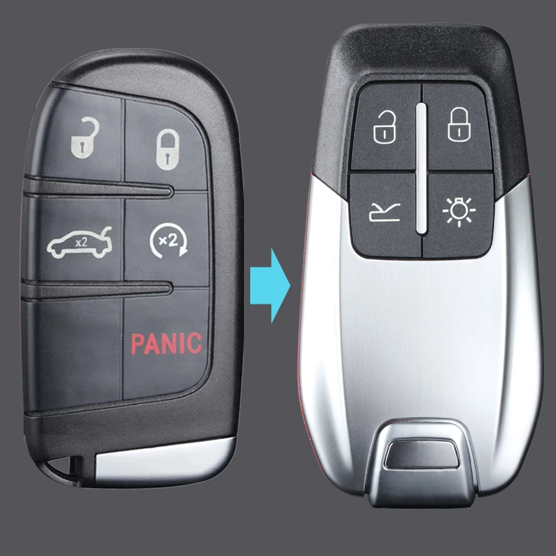 适用克莱斯勒道奇酷威Jeep吉普大切诺基改装法拉利款遥控器钥匙壳