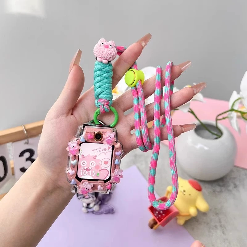 适用小天才电话手表表带时尚Z9/Z8少年Z7U5Z6SZ11Q1AD2挂脖绳Z5D3