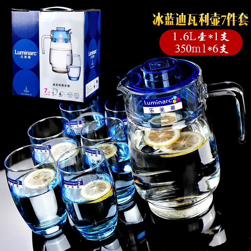 乐美雅耐热玻璃水壶礼盒套装年终奖礼品家用冷水壶玻璃杯茶具套装
