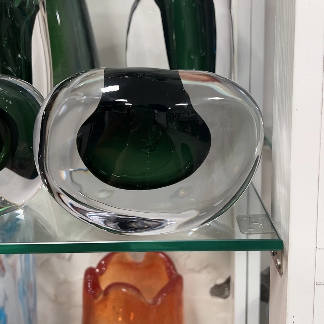 高10墨绿琉璃花器