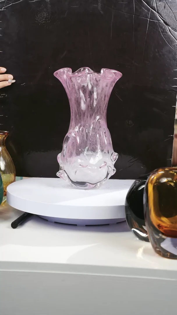 【闪购商品】高31金红白瓷双拼琉璃花器