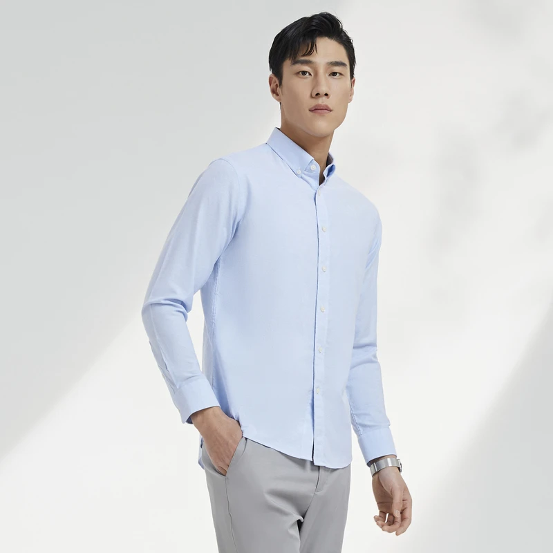 雅戈尔旗下品牌CEO衬衫男士秋季舒适青年男商务休闲长袖衬衫