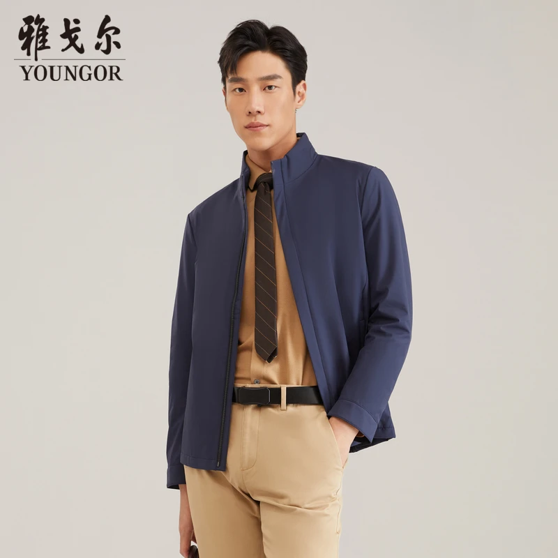 【新款丝绒内里】雅戈尔夹克秋冬短款休闲中青年单夹克