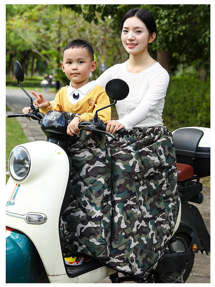 新款秋冬电动车挡风被摩托骑车保暖护膝防水加厚加绒半身裙防风裙