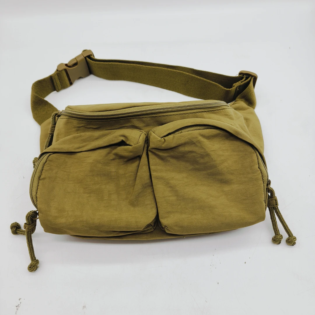 腰包多功能腰包慵懒帆布包褶皱水洗包微瑕疵