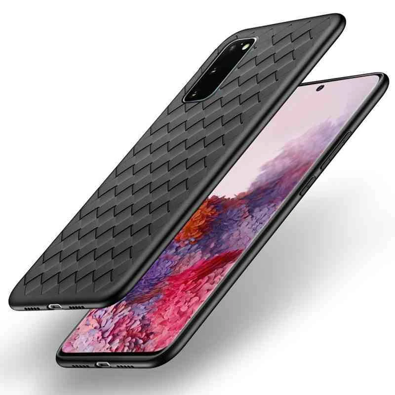适用三星S20手机壳编织硅胶Galaxys20+全包超薄保护套p男女款S20u