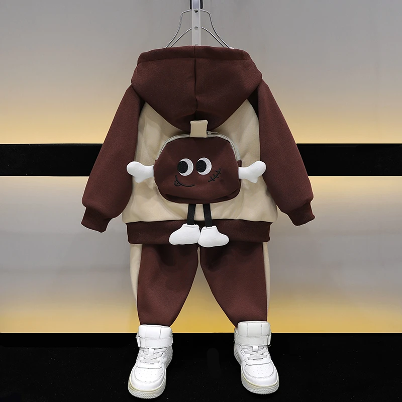 男童套装春秋2025新款儿童洋气运动休闲秋装女宝宝时髦秋季两件套