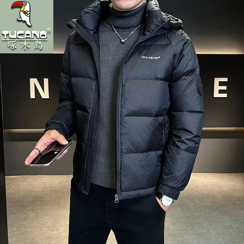 TUCANO/啄木鳥冬季新款连帽羽绒服男士潮流帅气加厚保暖鸭绒外套