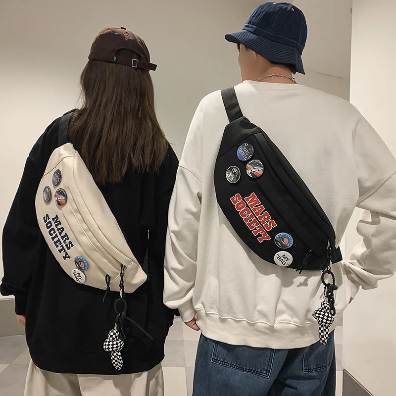 ins潮牌胸包男休闲日系单肩小背包女学生潮流斜挎包2022新款腰包