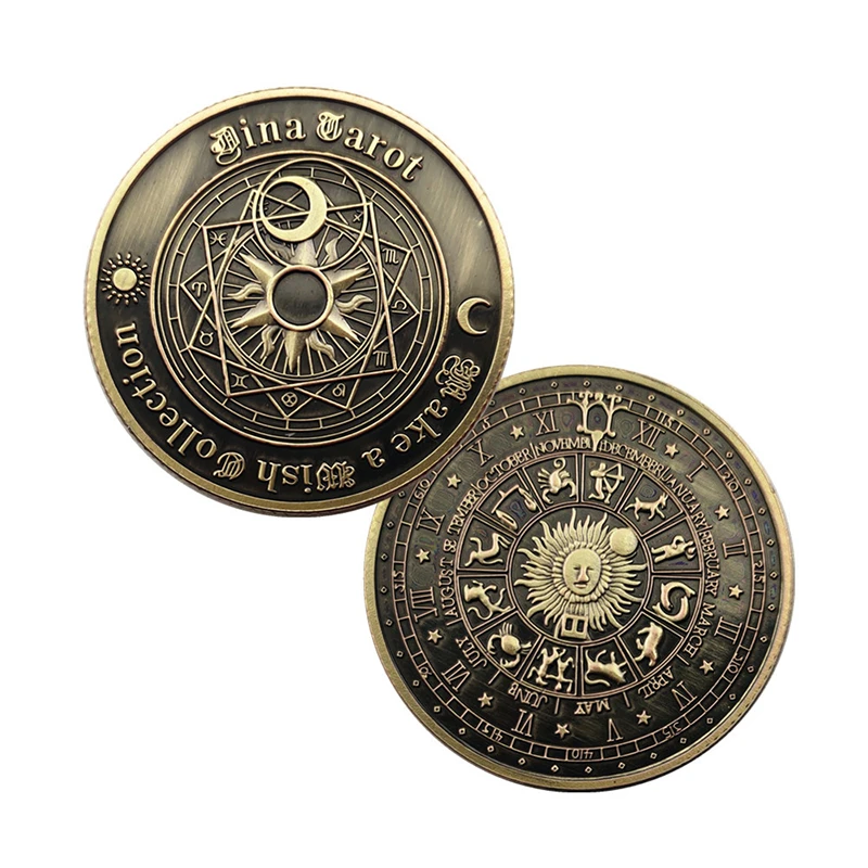 个性硬币把玩手玩币日月徽章许愿币星座幸运工艺品创意礼品