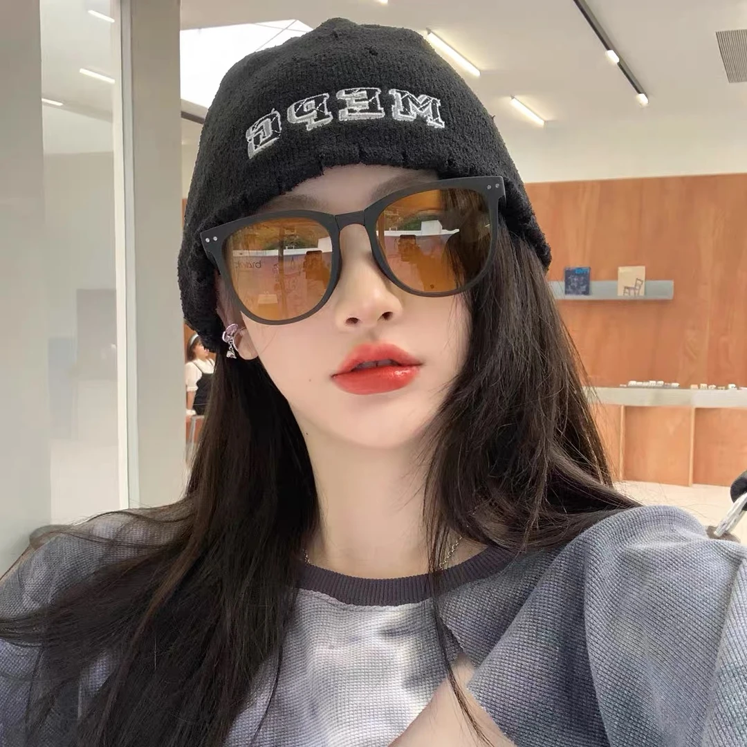 晴子Studio~潮牌嘻哈ins字母刺绣针织破洞冷帽包头帽（男女同款）