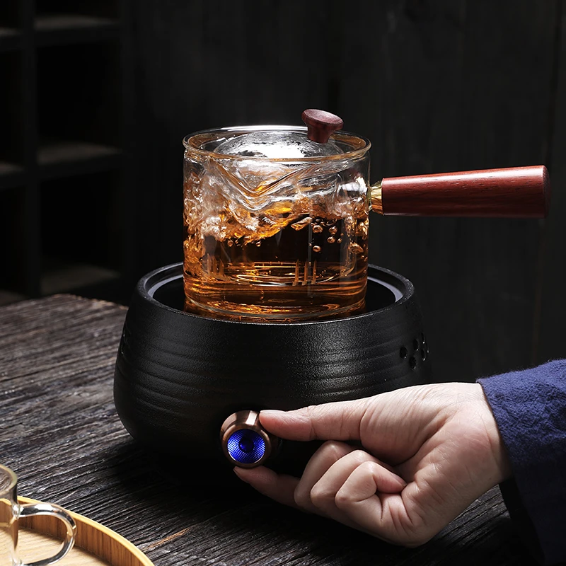 唐蕴-霁蓝电陶炉煮茶器煮茶炉玻璃烧水壶泡茶壶玻璃耐高温烧茶壶