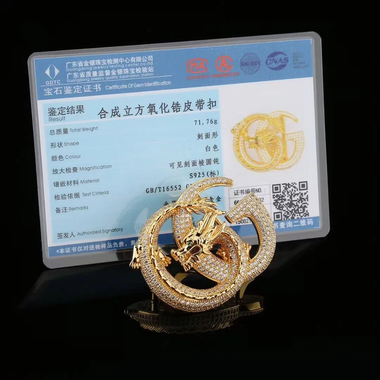 私人定制款纯手工打造鳄鱼皮高光腰带纯银和包金扣男士皮带高档