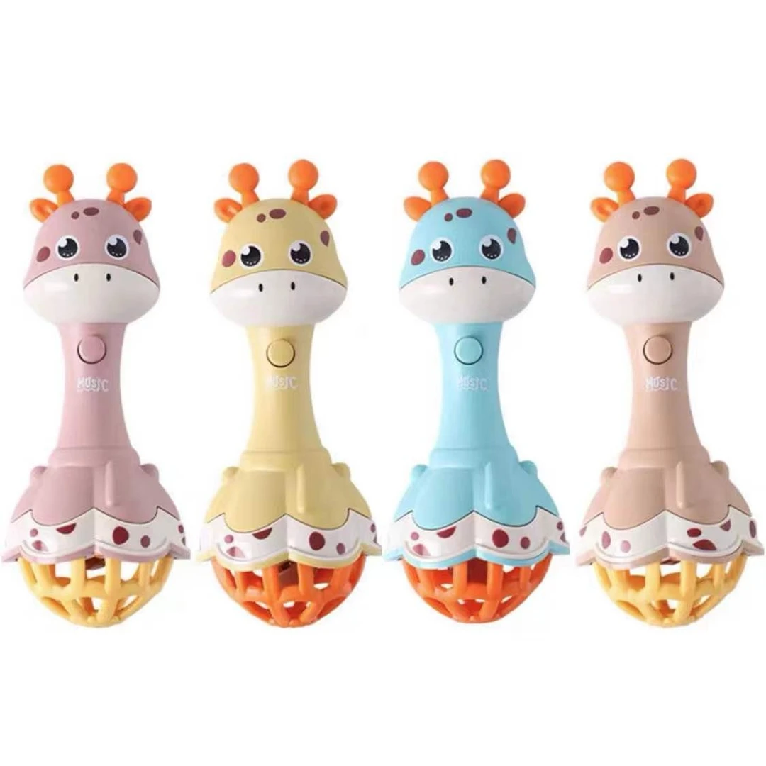 Tongtai/童泰宝宝响铃点点鹿小鹿宝宝摇铃牙胶BW7049