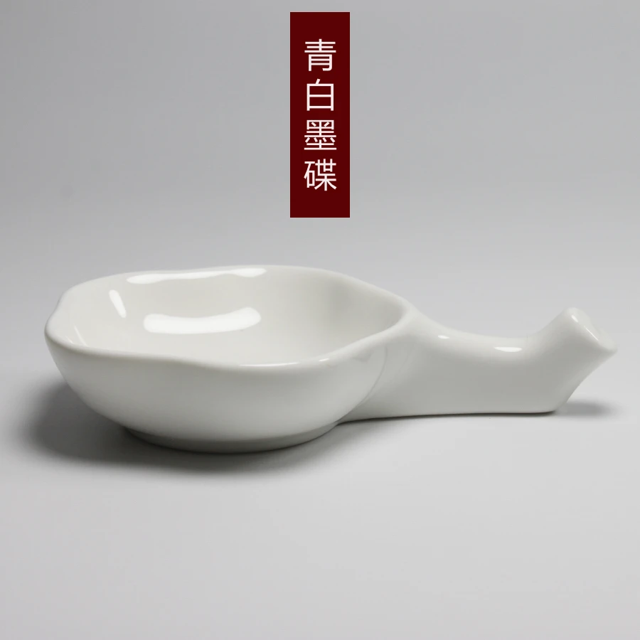 崇业堂青白厚釉墨碟结合笔架功能小巧玲珑不占地儿
