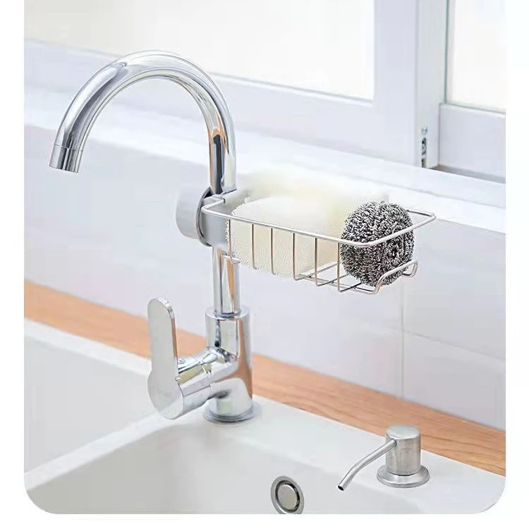 厨房用品不锈钢卫生间水龙头置物架水槽储物沥水篮多功能收纳架子