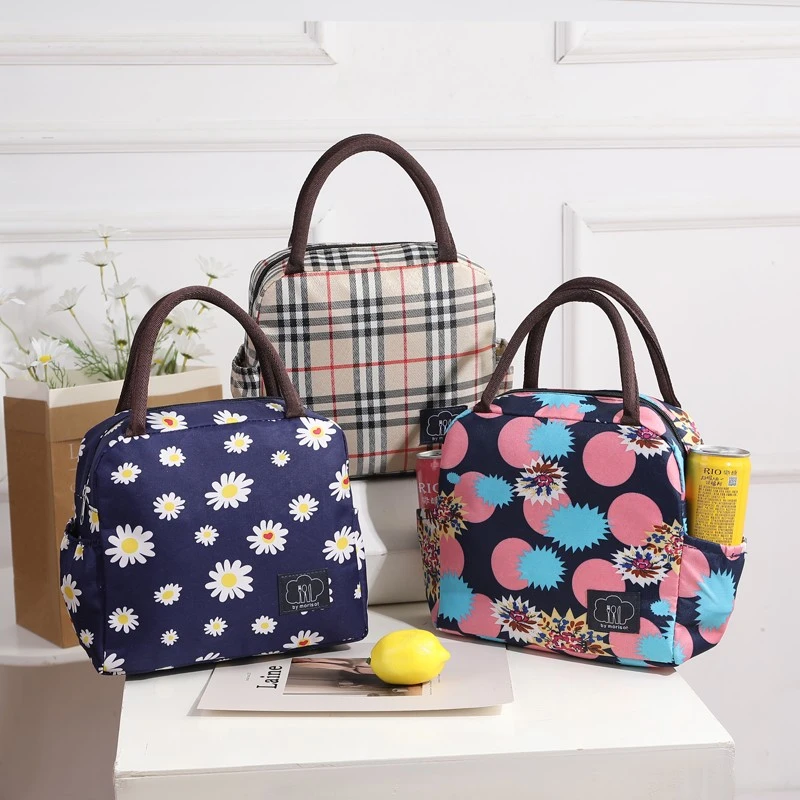 手提包女防水外出布包包大容量便当饭盒袋子上班逛街妈咪包化妆包