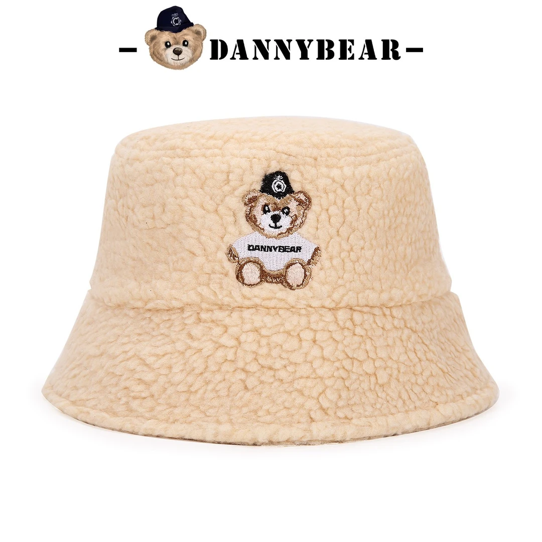 #X#DANNYBEAR毛绒坐姿熊帽子可爱渔夫帽百搭潮流保暖DBKM1933068