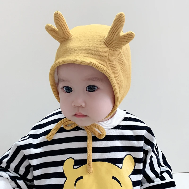 婴儿帽子秋冬婴幼儿宝宝可爱超萌春秋网红护耳胎帽新生儿帽子冬季