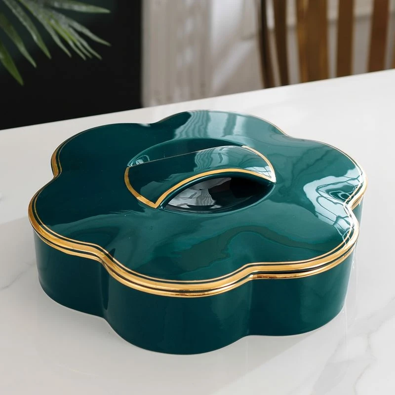 【菲菲家】干果零食糖果盒分格创意现代客厅家用北欧式茶几网红