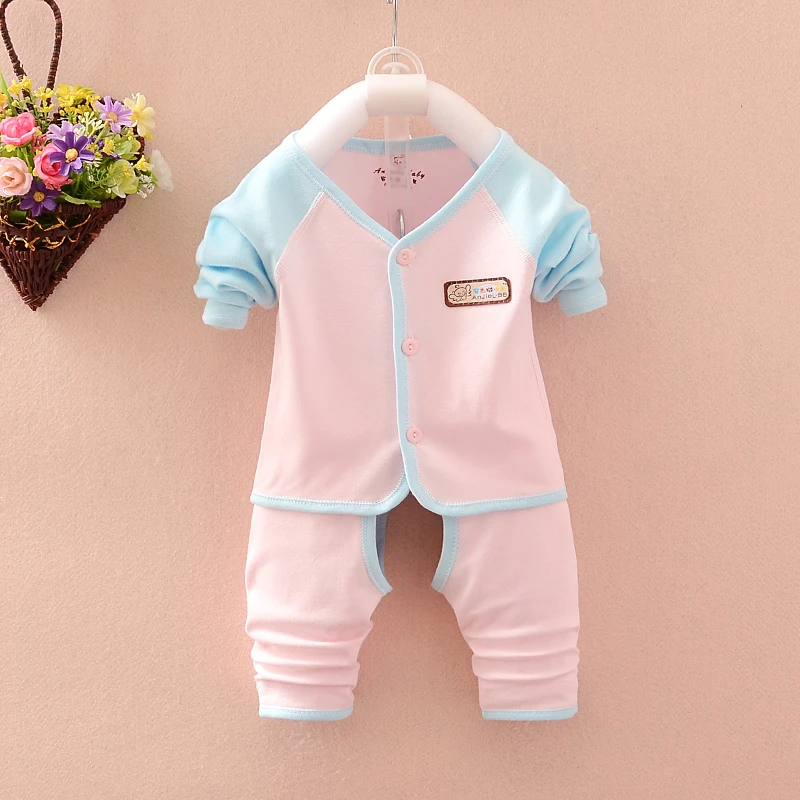 新生儿衣服春秋装婴儿内衣套装纯棉无骨全棉宝宝秋衣秋裤a类开裆