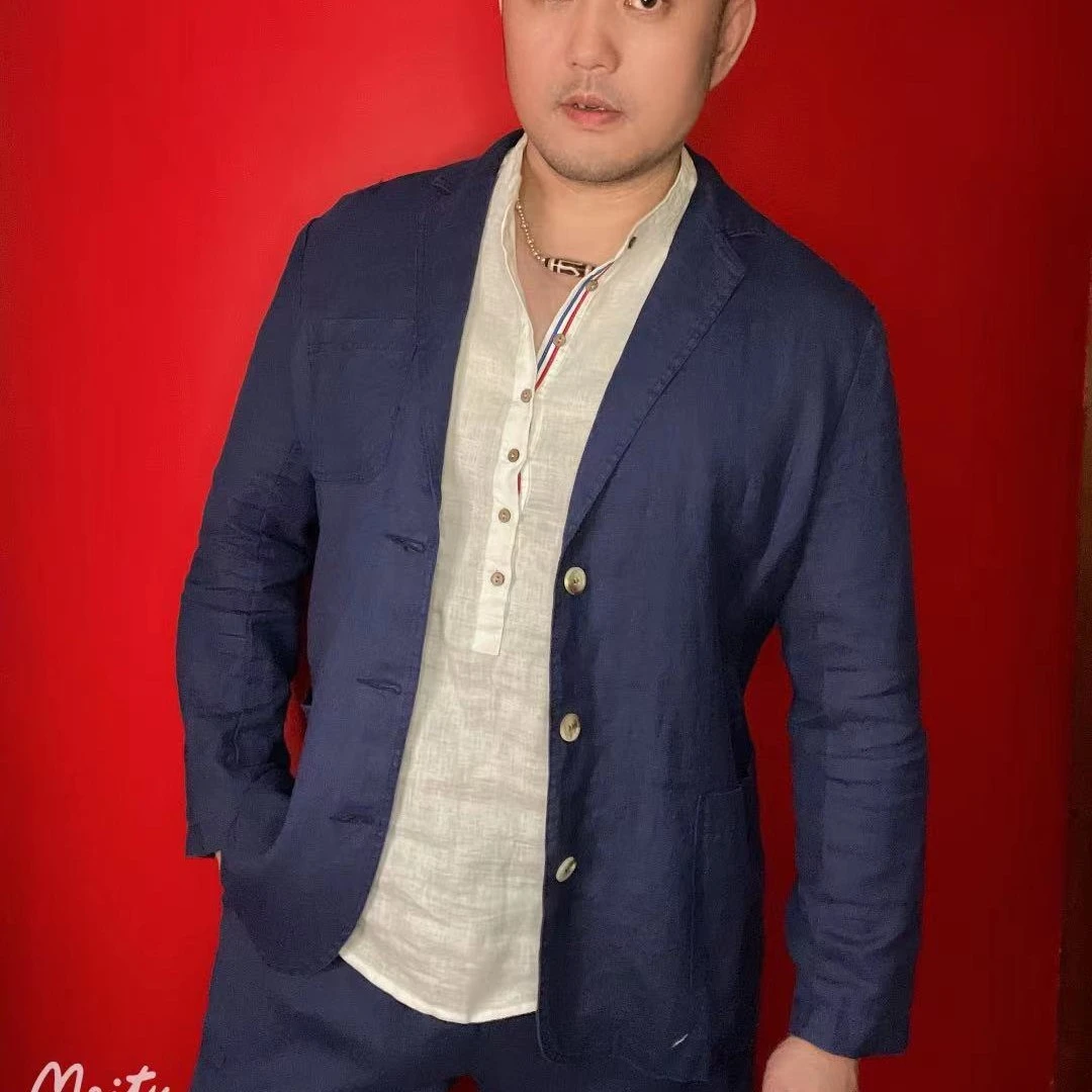 圣云布衣   纯亚麻休闲西服   清库存(原价328.00)
