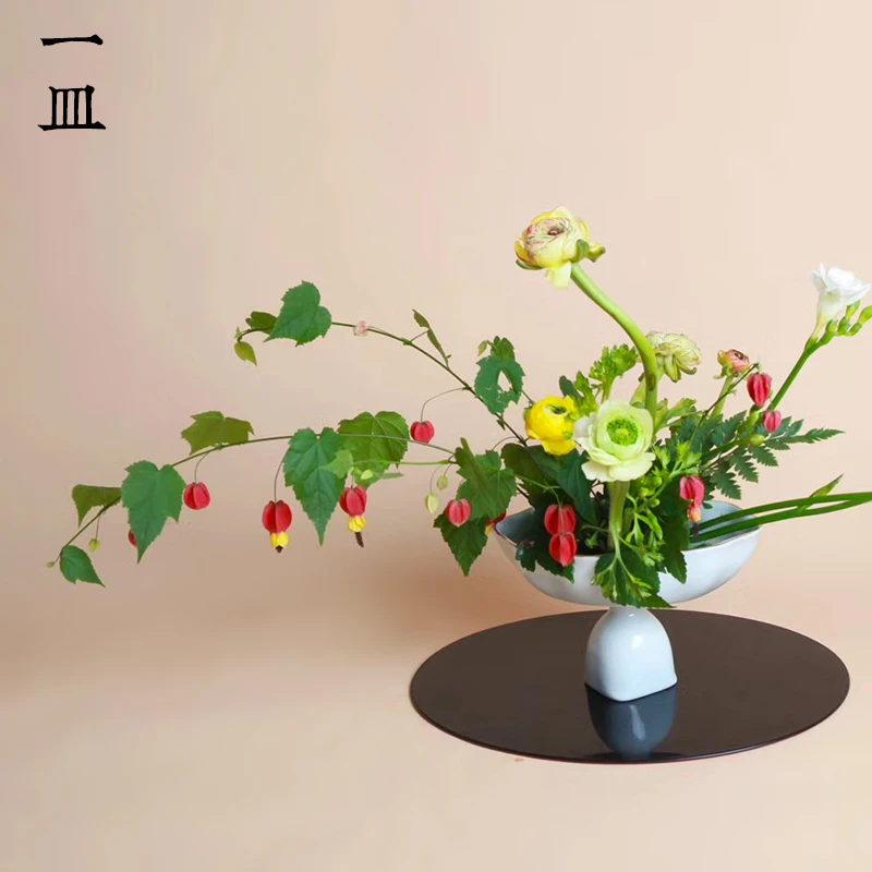 小原流花道插花器金边公主高跟款插花花盆花艺器皿家居软装花道