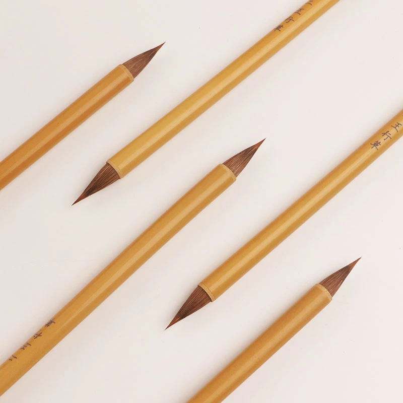 精选鸡距狼毫小楷毛笔短锋小号中号适用二王行书书谱临摹花鸟鱼虫