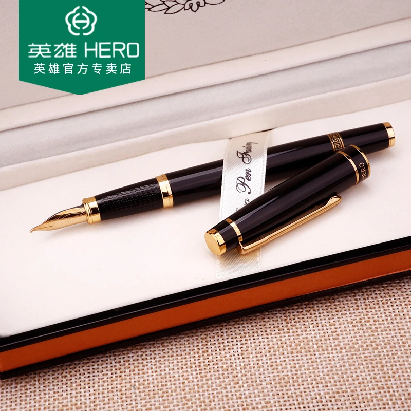 官方英雄钢笔56A学生用书写墨水笔弯尖艺术签名美工笔成人练字商