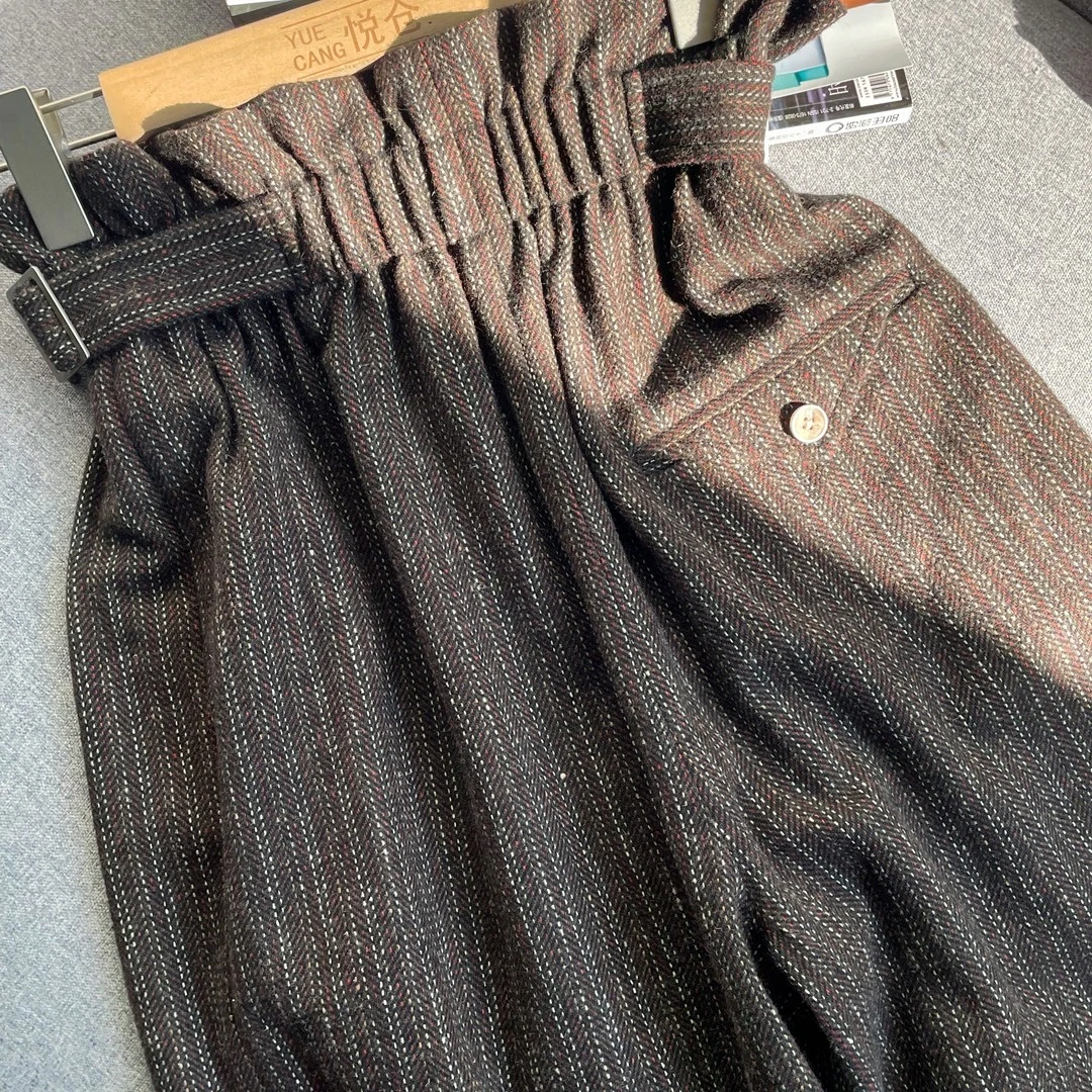 【杭州S姐 精品女装】条纹呢裤子09082