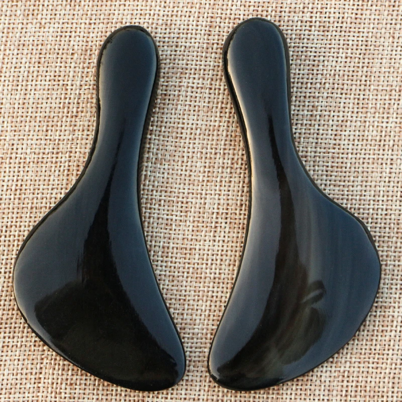 1块装 黑水牛角面部美容小工具肌肤安抚板脸部颈部专用长约10CM