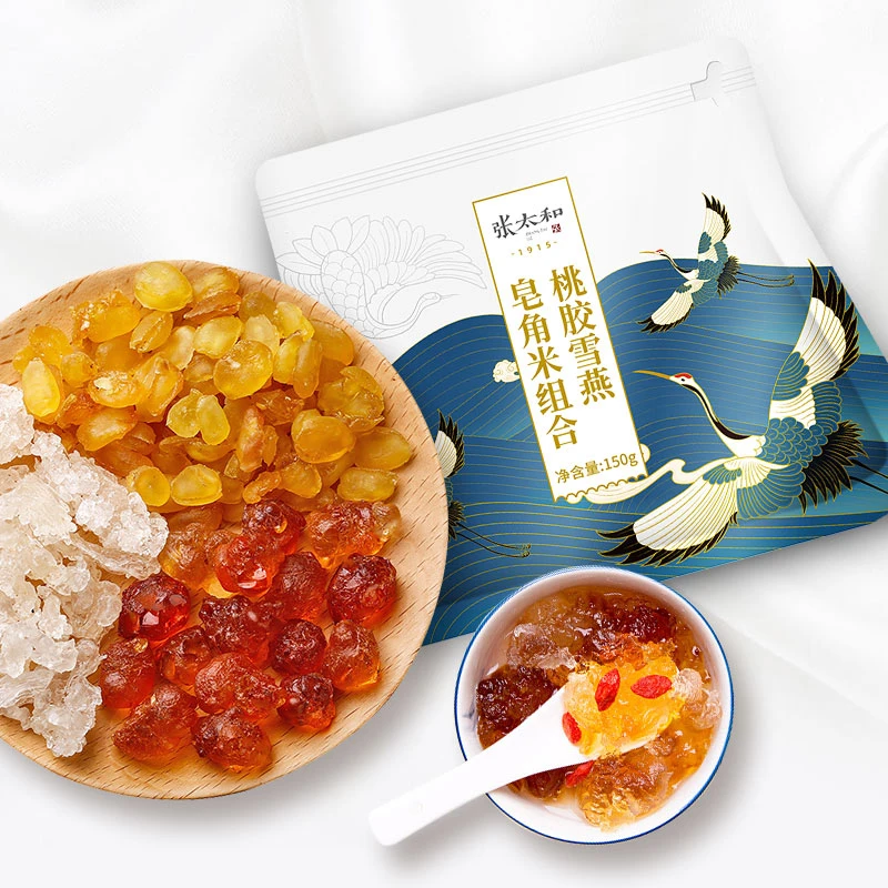 张太和 桃胶雪燕皂角米150g/袋*2袋食用搭配sc