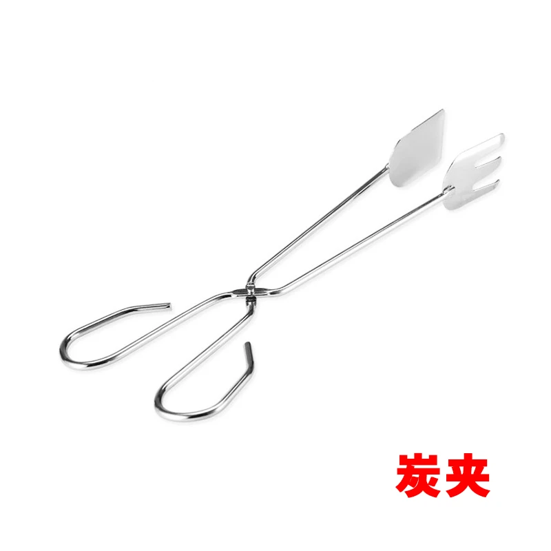 木炭夹子碳夹不锈钢多功能食物夹子烧烤炭夹食品油炸夹 烧烤配件